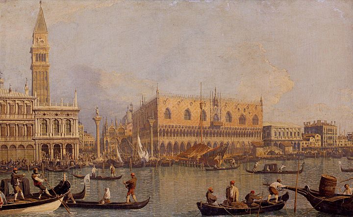 Canaletto~View of the Ducal Palace i - Old master image