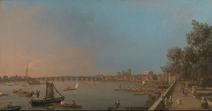 Canaletto~Westminster from Near the - Old master image