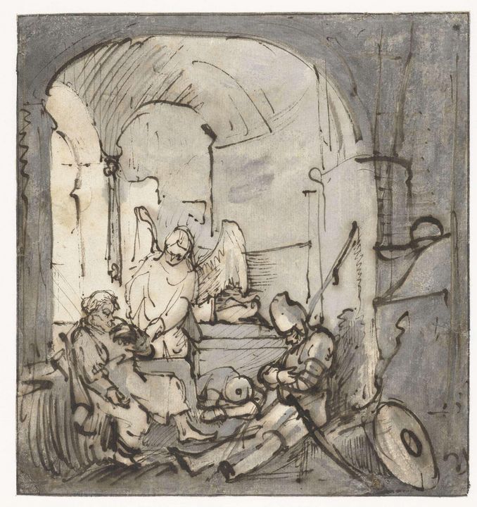 Carel Fabritius~Bevrijding van Petru - Old master image