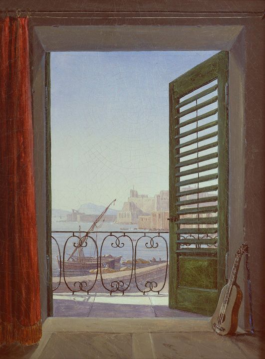 Carl Gustav Carus~Balcony Room with - Old master image