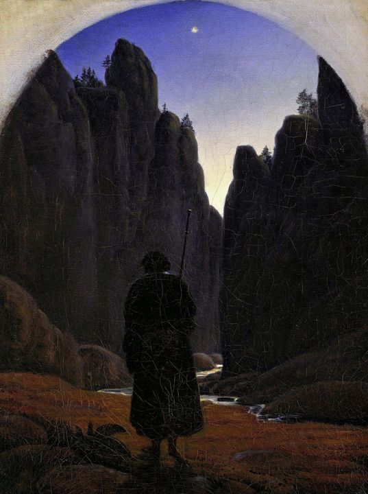 Carl Gustav Carus~Pilgrim in a Rocky - Old master image