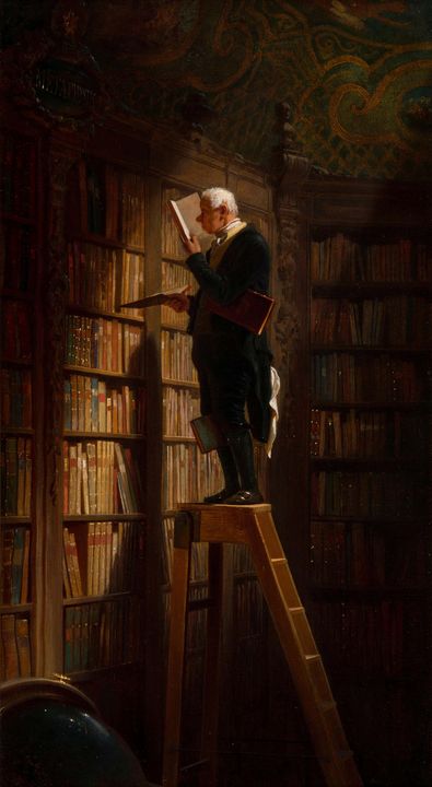 Carl Spitzweg~The Bookworm - Old master image