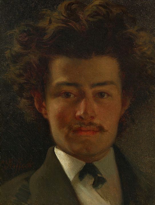 Carl Steffeck~Portrait Heinrich Grün - Old master image