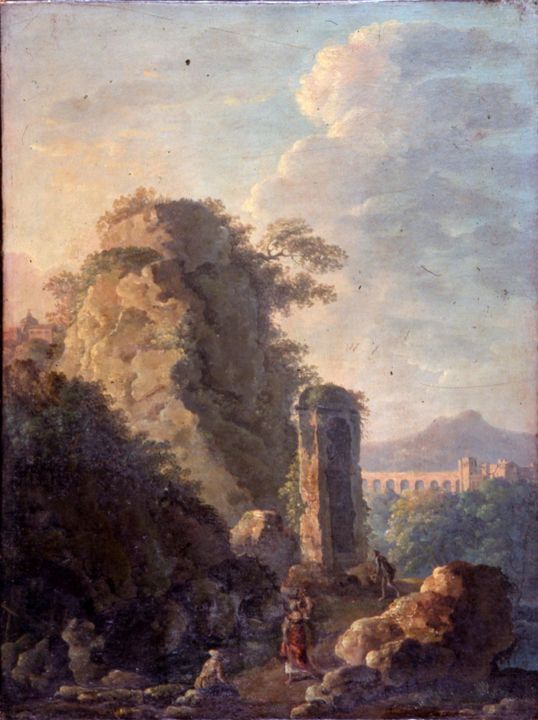 Carlo Bonavia~Landscape with Aqueduc - Old master image