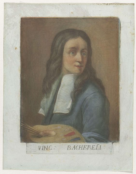 Carlo Lasinio~Portret Vinc. Bacherel - Old master image