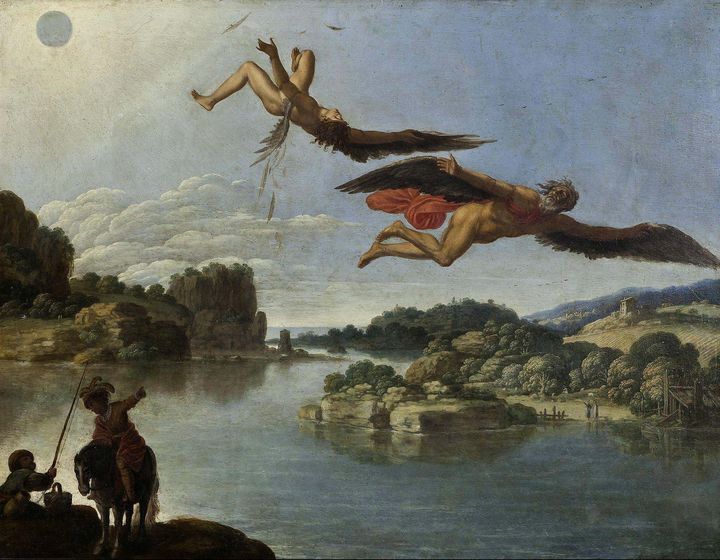 Carlo Saraceni~Fall of Icarus - Old master image