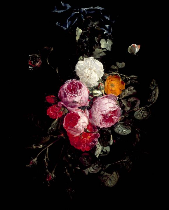 Carstian Luyckx~A Festoon of Roses h - Old master image