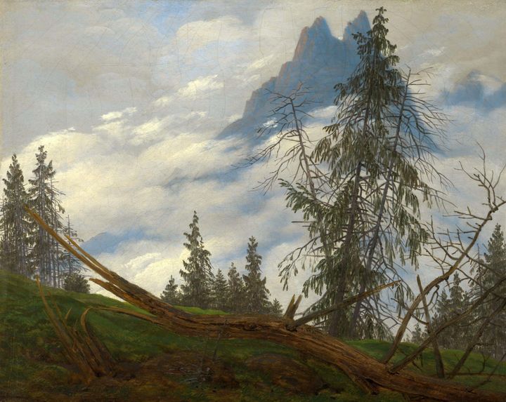 Caspar David Friedrich~Mountain Peak - Old master image