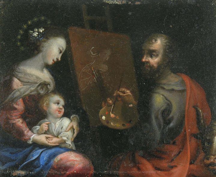 Central European Painter~Saint Luke - Old master image