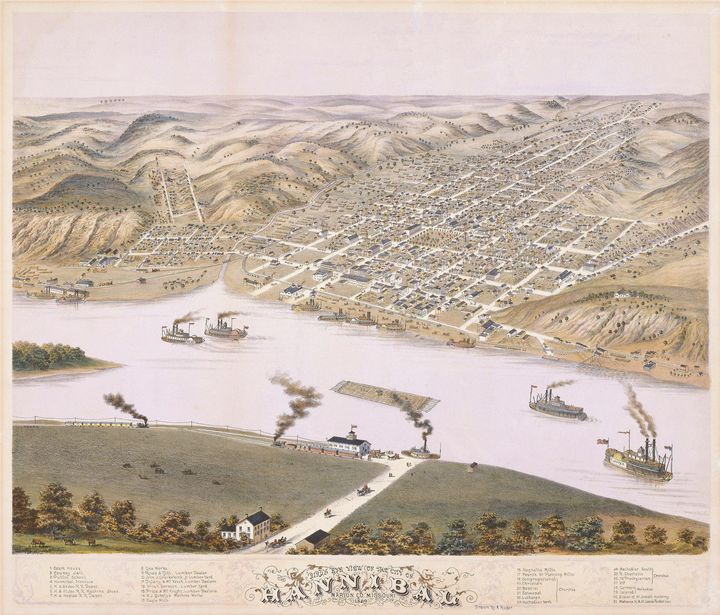 Albert Ruger~Bird's Eye View of the - Old master image - Paintings ...