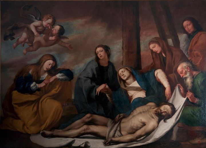 Cesare Fracanzano~Cristo in pietà - Old master image