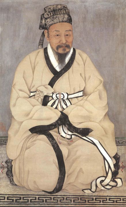Chae Yong-sin~Portrait of Zhu Xi - Old master image