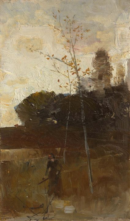 Charles Conder~The path from the woo - Old master image