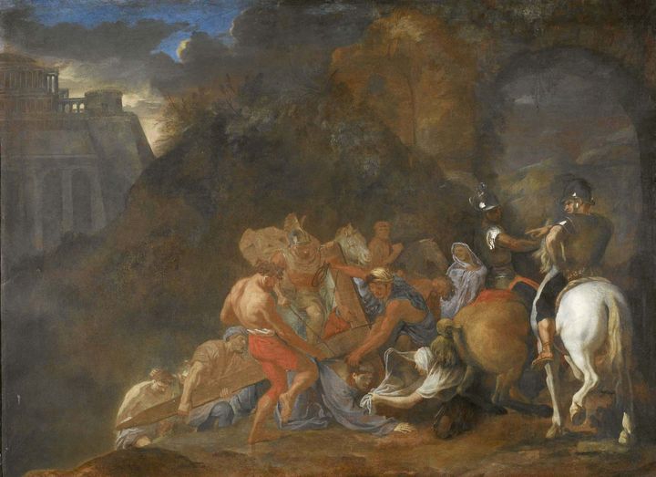 Charles Le Brun~The Road to Calvary - Old master image