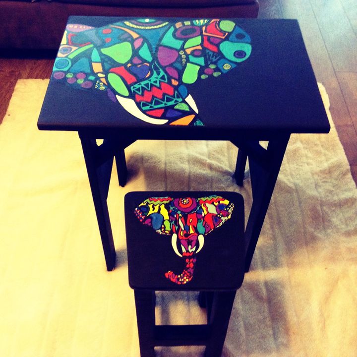 painted kids table