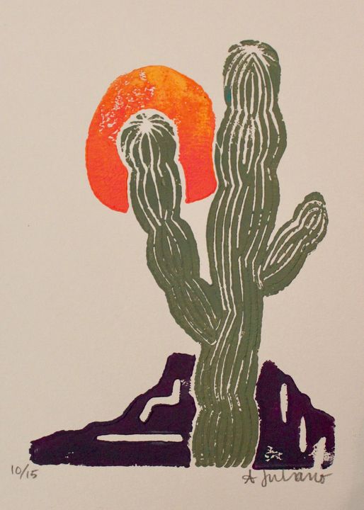 Saguaro Sunset - Anna Juliano Art