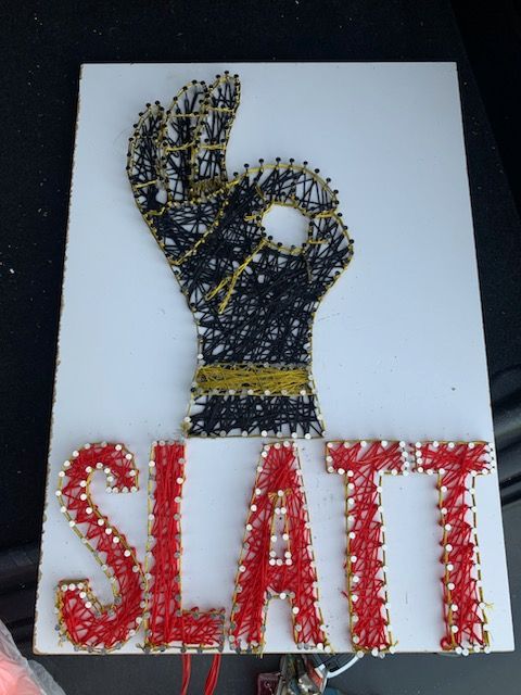 SLATT hand sign string art decor - String Theory - Crafts & Other Art ...