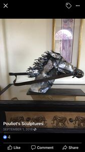 Horse In Motion - Original Metal Sculptures by Gary