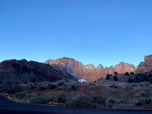zion in the morning