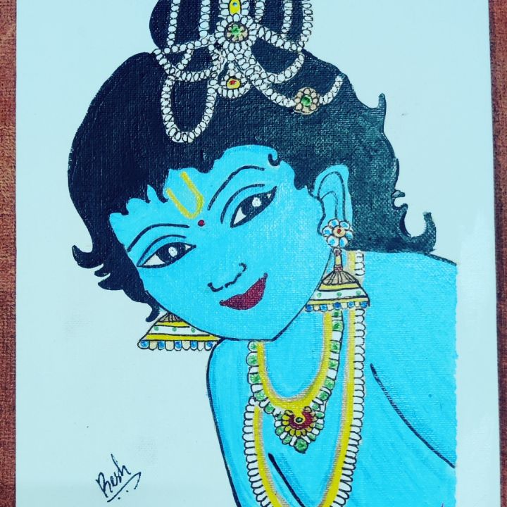 Buy Little Krishna Artwork at Lowest Price By Manjula Mair-saigonsouth.com.vn