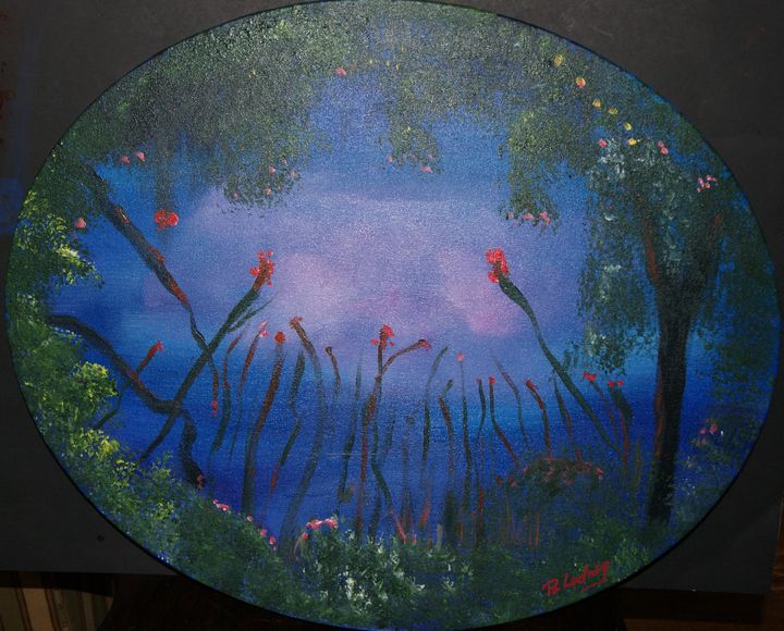 Pond at Dusk - Homemade Arts by Bill Ludwig