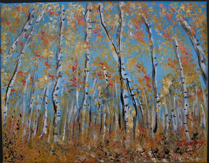 Birches---SOLD - Homemade Arts by Bill Ludwig