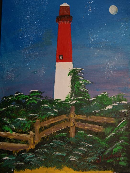 Barnegat Lighthouse--SOLD - Homemade Arts by Bill Ludwig