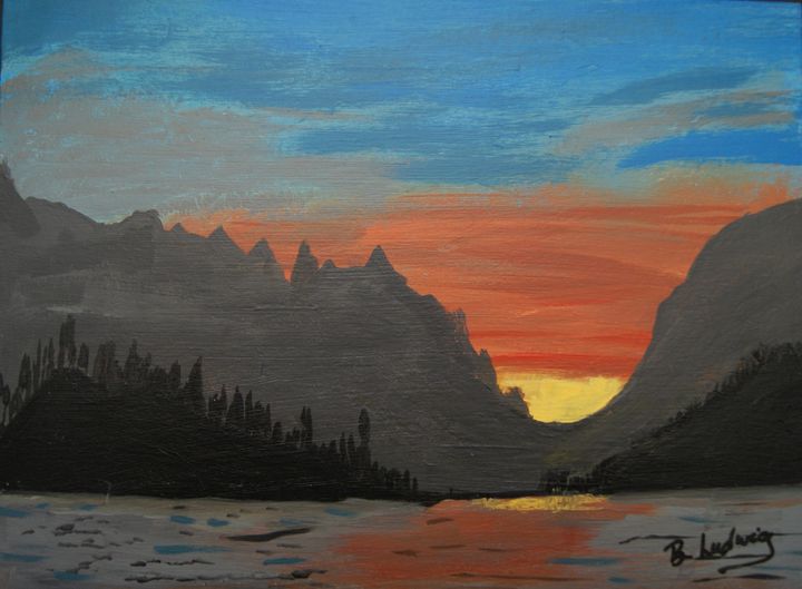 Lake Sunset - Homemade Arts by Bill Ludwig