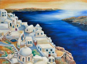 Panorama of Santorini, Greece - P.Stefanou Art Creations
