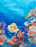 Golden fish swimming