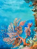 Underwater scene with corals