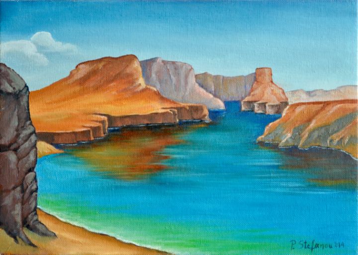 Lake on Desert - P.Stefanou Art Creations