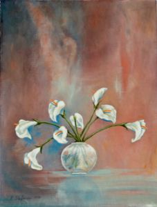 White Floral Arrangement - P.Stefanou Art Creations