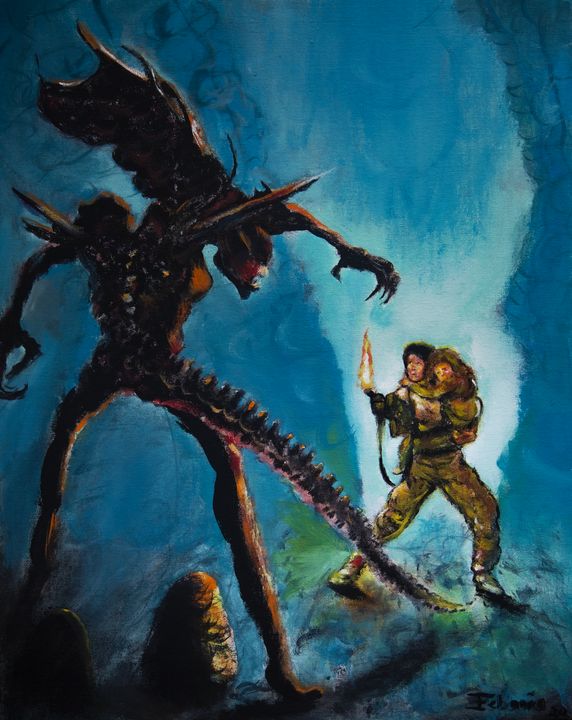 Ripley vs the Alien Queen - John Febonio