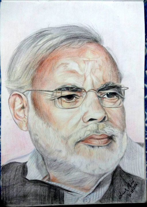 Prime Minister Narendra Modi Handmade Sketch. - Etsy