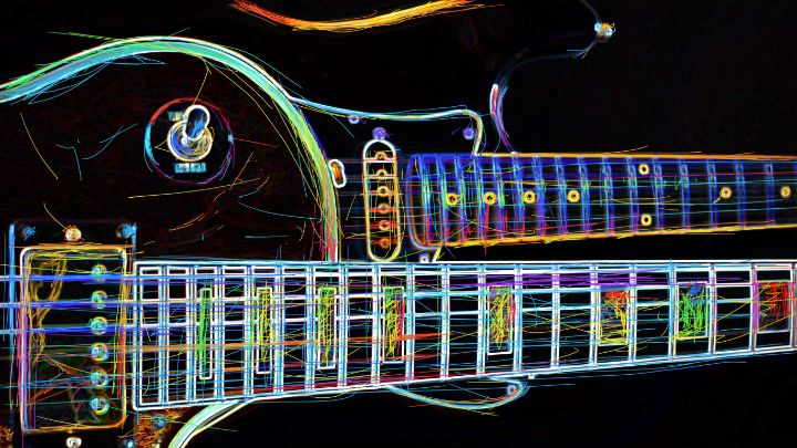guitar neon 00299 - ArtBrush