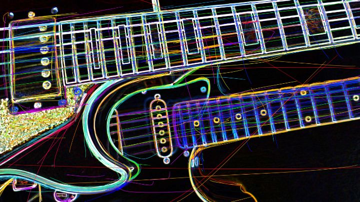 guitar neon 00306 - ArtBrush