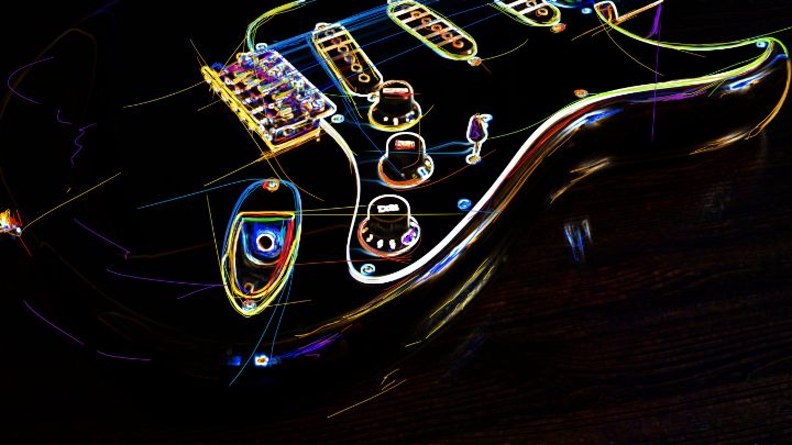 guitar neon 01678 - ArtBrush