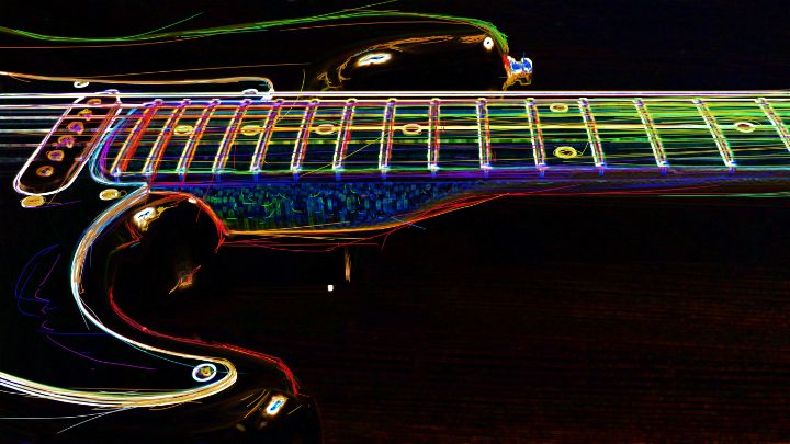 guitar neon 01675 - ArtBrush