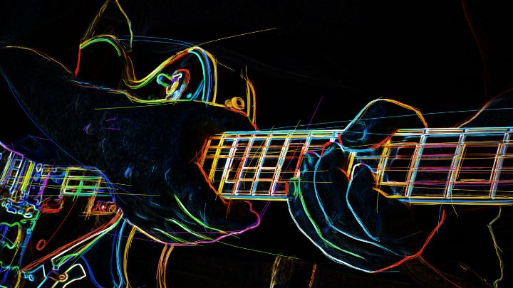 guitar neon 01109 - ArtBrush
