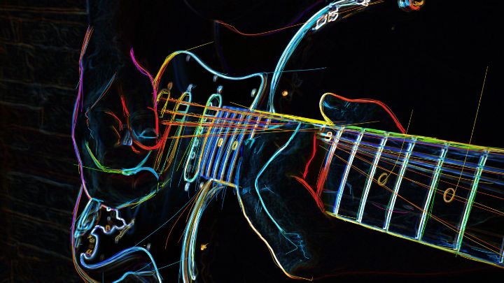 guitar neon 01122 - ArtBrush