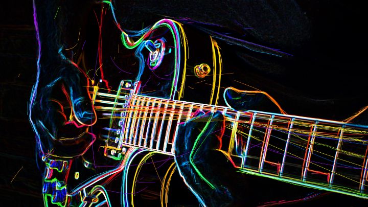 guitar neon 01103 - ArtBrush