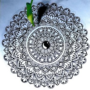 Black Mandala Art 🎨