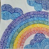 Rainbow Doodling Mandala