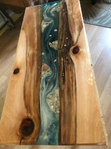 Cypress Table - River pour