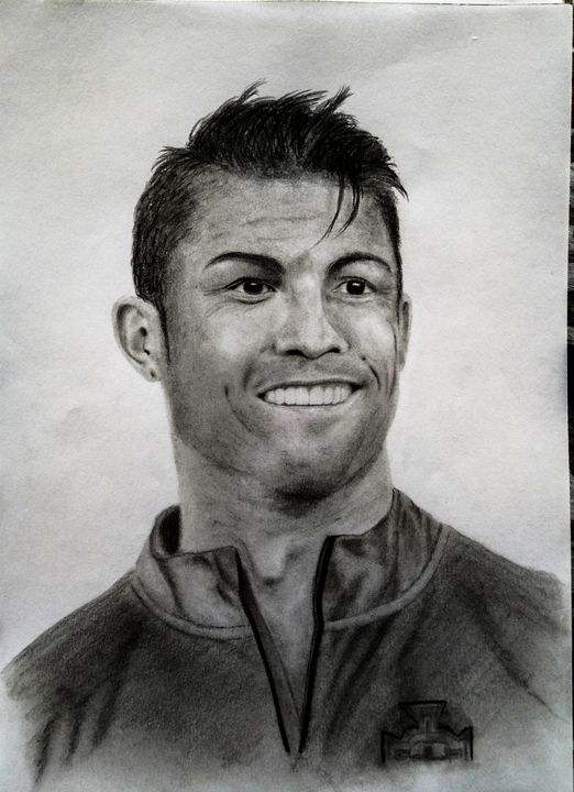 Cristiano Ronaldo Portrait, Pencil Drawing