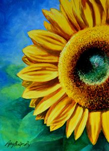 Sunflower in blue sky