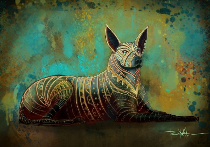 xoloitzcuintli painting