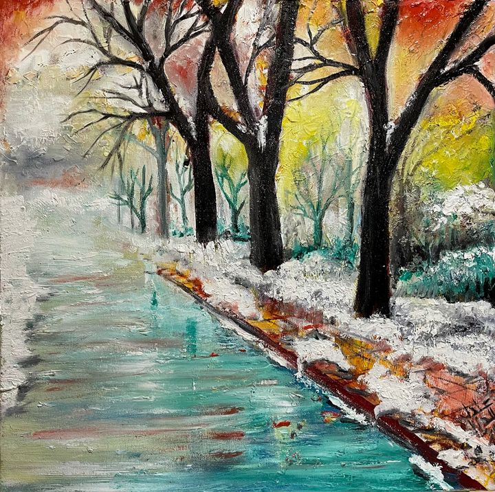 Snowy sidewalk - Adel Arts