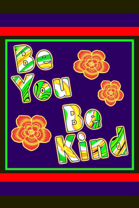 Multi Colored Be You Be Kind Plus Laura B Haw Art Celebrativity